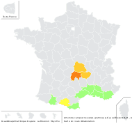 Artemisia campestris proles glutinosa (J.Gay ex Besser) Rouy - carte de répartition