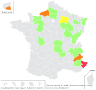 Eranthis hyemalis (L.) Salisb. - carte de répartition