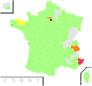 Ranunculus aquatilis subvar. fluitans Gren. & Godr. - carte de répartition
