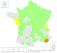 Ranunculus circinatus Sibth. - carte de répartition