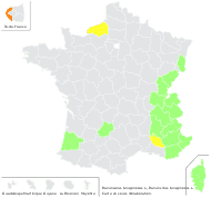 Ranunculus lanuginosus L. - carte de répartition