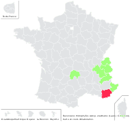 Ranunculus trichophyllus subsp. eradicatus (Laest.) C.D.K.Cook - carte de répartition