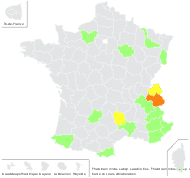 Thalictrum minus subsp. saxatile Ces. - carte de répartition