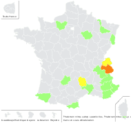 Thalictrum majus subsp. olympicum (Boiss. & Heldr.) Nyman - carte de répartition