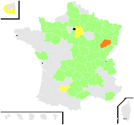 Fragaria moschata Weston - carte de répartition