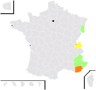 Potentilla alba L. - carte de répartition