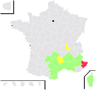 Potentilla nicolitiela Prodán - carte de répartition