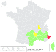 Potentilla hirta L. subsp. hirta var. hirta - carte de répartition