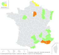 Potentilla inclinata Vill. - carte de répartition