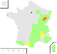 Fragaria breviscapa Tratt. - carte de répartition