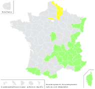 Rosa ferruginea Vill. - carte de répartition
