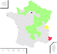 Rubus nessensis Hall - carte de répartition