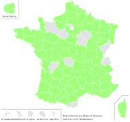 Bidens frondosa L. - carte de répartition