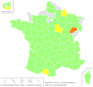 Galium parisiense L. - carte de répartition