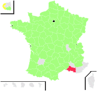 Galium spinulosum Mérat - carte de répartition