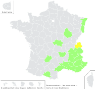 Dictamnus albus L. - carte de répartition