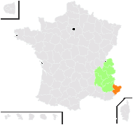 Salix sericea Vill. - carte de répartition