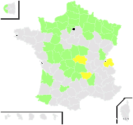 Salix ×rubens Schrank - carte de répartition