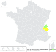 Saxifraga ×kochii Hornung - carte de répartition