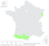 Saxifraga umbrosa L. - carte de répartition