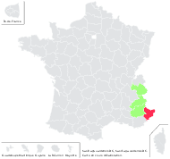 Saxifraga valdensis DC. - carte de répartition