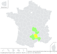 Euphrasia cebennensis B.-A.Martin - carte de répartition