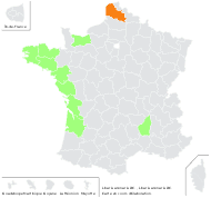 Linaria arenaria DC. - carte de répartition