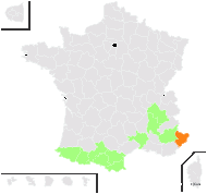 Carduus defloratus n-subsp. medius (Gouan) Bonnier - carte de répartition