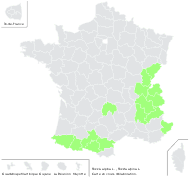 Tozzia alpina L. - carte de répartition