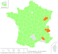 Veronica agrestis L. - carte de répartition