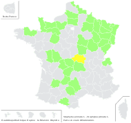 Staphylea pinnata L. - carte de répartition