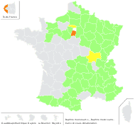 Daphne mezereum var. grandiflora Dippel - carte de répartition