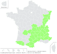 Valeriana tripteris L. - carte de répartition