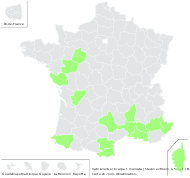 Valerianella eriocarpa f. muricata (Steven ex M.Bieb.) B.Bock - carte de répartition