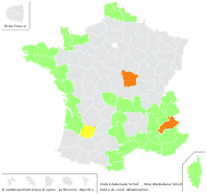 Viola kitaibeliana Schult. - carte de répartition