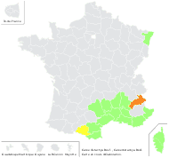 Carex distachya Desf. - carte de répartition