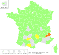 Carex disticha Huds. - carte de répartition