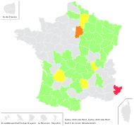 Carex umbrosa Host - carte de répartition