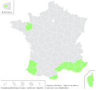 Cyperus rotundus L. - carte de répartition