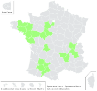 Egeria densa Planch. - carte de répartition