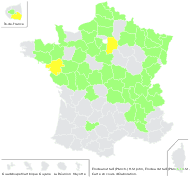 Elodea nuttallii (Planch.) H.St.John - carte de répartition
