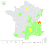 Centaurea paniculata L. - carte de répartition