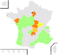 Juncus anceps var. atricapillus (Drejer) Buchenau - carte de répartition