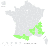 Juncus trifidus L. - carte de répartition