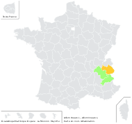 Allium strictum Schrad. - carte de répartition