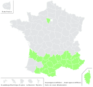 Asparagus acutifolius L. - carte de répartition