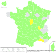 Centaurea decipiens subsp. thuillieri (Dostál) B.Bock - carte de répartition