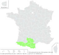 Lilium pyrenaicum Gouan - carte de répartition