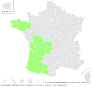Tractema verna (Huds.) Speta - carte de répartition