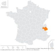 Tulipa aximensis E.P.Perrier & Songeon - carte de répartition